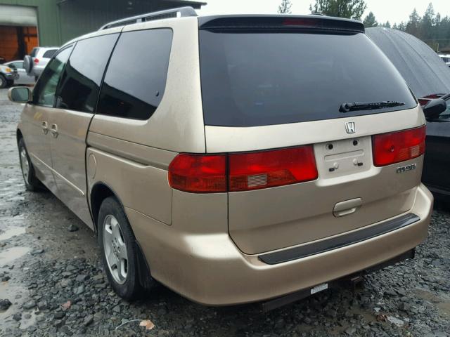 2HKRL18641H566261 - 2001 HONDA ODYSSEY EX GOLD photo 3