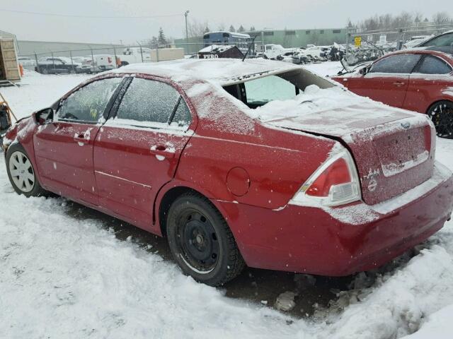 3FAHP07Z38R229602 - 2008 FORD FUSION SE RED photo 3