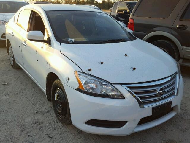 3N1AB7AP6DL637876 - 2013 NISSAN SENTRA S WHITE photo 1