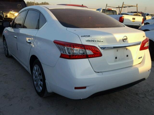 3N1AB7AP6DL637876 - 2013 NISSAN SENTRA S WHITE photo 3