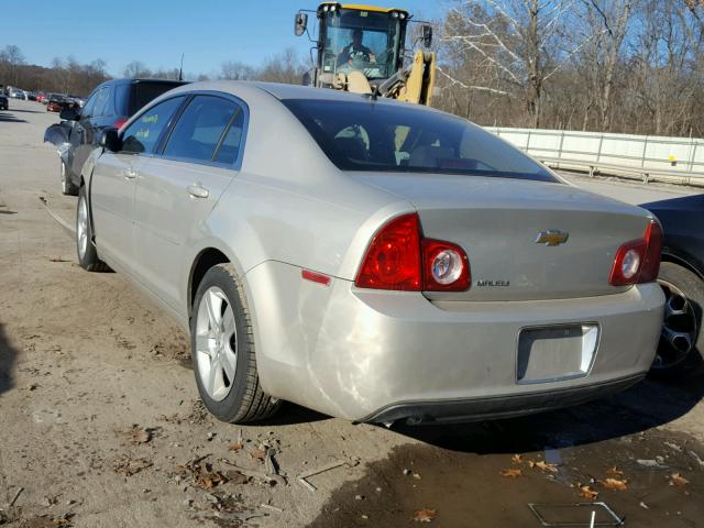 1G1ZB5EB0AF316773 - 2010 CHEVROLET MALIBU LS GOLD photo 3