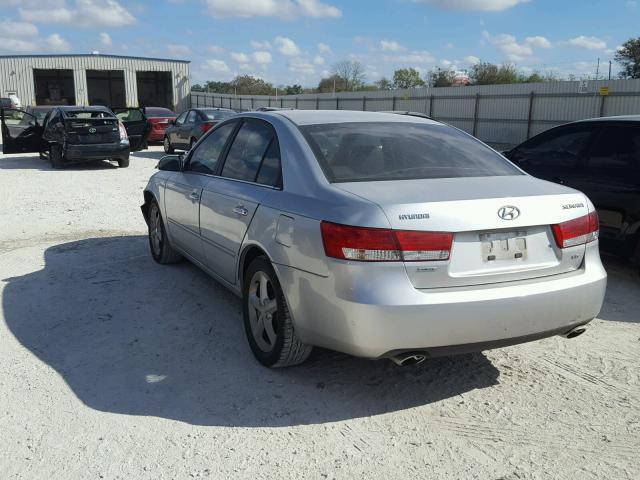 5NPEU46F37H163140 - 2007 HYUNDAI SONATA SE SILVER photo 3