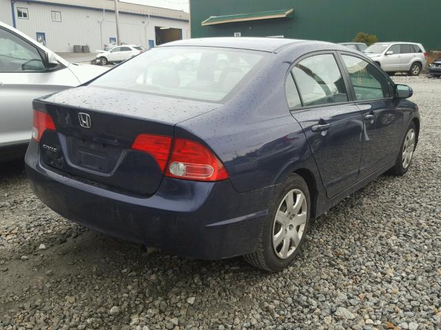 1HGFA16527L041580 - 2007 HONDA CIVIC LX BLUE photo 4