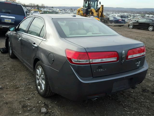 3LNHL2JC4CR801433 - 2012 LINCOLN MKZ ნაცრისფერი ფოტო 3
