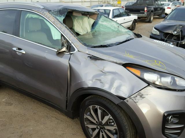 KNDPN3AC7J7352804 - 2018 KIA SPORTAGE E GRAY photo 9