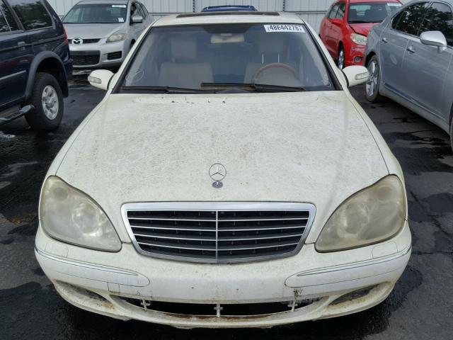 WDBNG70J65A442736 - 2005 MERCEDES-BENZ S 430 WHITE photo 9