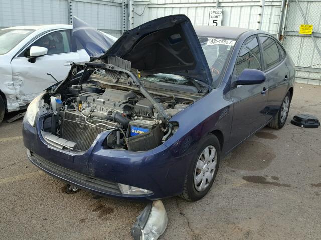 KMHDU46D28U411505 - 2008 HYUNDAI ELANTRA GL BLUE photo 2