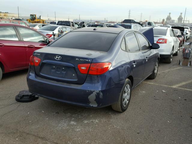 KMHDU46D28U411505 - 2008 HYUNDAI ELANTRA GL BLUE photo 4