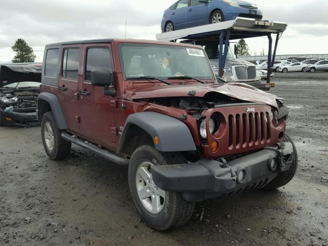 1J4BA3H18AL169276 - 2010 JEEP WRANGLER U MAROON photo 1