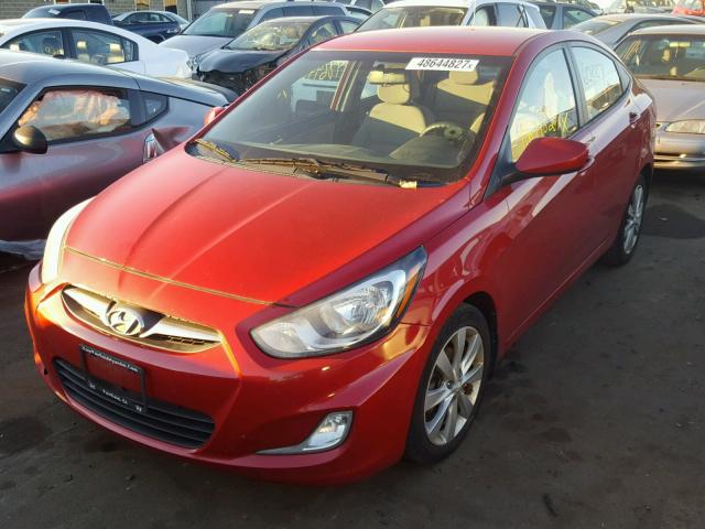 KMHCU4AE6DU321022 - 2013 HYUNDAI ACCENT GLS RED photo 2