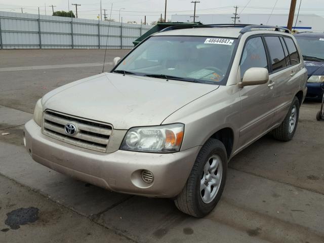 JTEGD21A370171336 - 2007 TOYOTA HIGHLANDER BEIGE photo 2