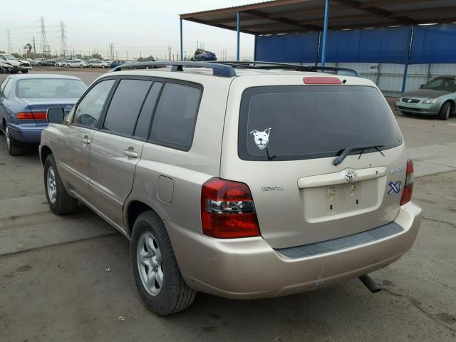 JTEGD21A370171336 - 2007 TOYOTA HIGHLANDER BEIGE photo 3