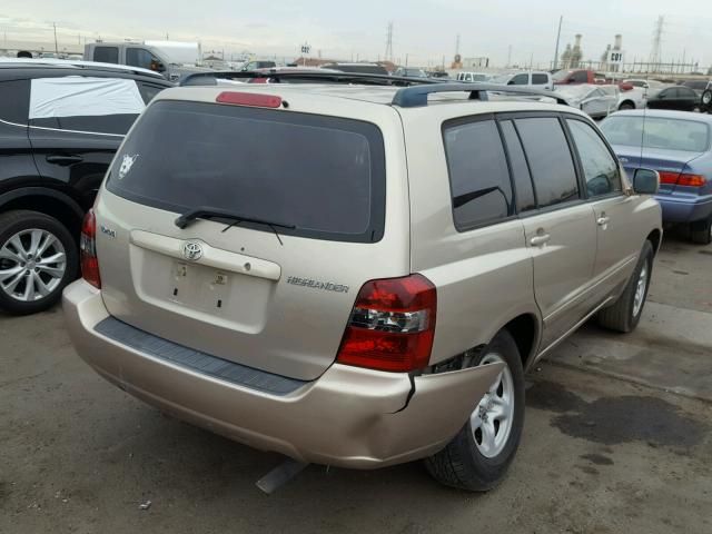 JTEGD21A370171336 - 2007 TOYOTA HIGHLANDER BEIGE photo 4