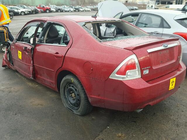 3FAHP08139R149601 - 2009 FORD FUSION SEL MAROON photo 3