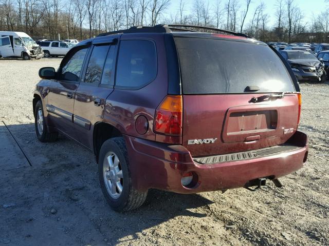 1GKDT13S642424373 - 2004 GMC ENVOY MAROON photo 3