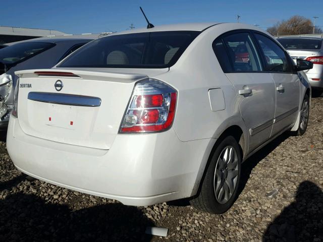 3N1AB6AP0CL692753 - 2012 NISSAN SENTRA 2.0 WHITE photo 4