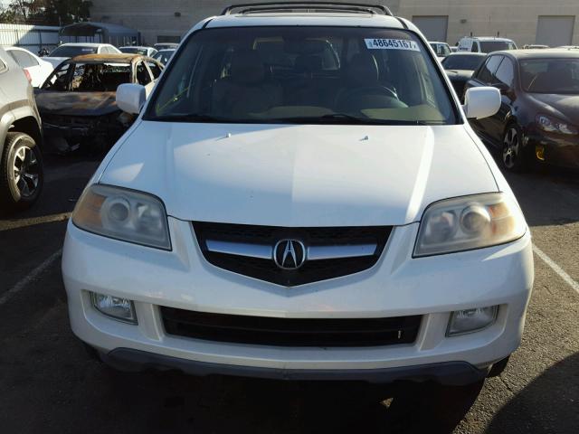 2HNYD18865H542241 - 2005 ACURA MDX TOURIN WHITE photo 9