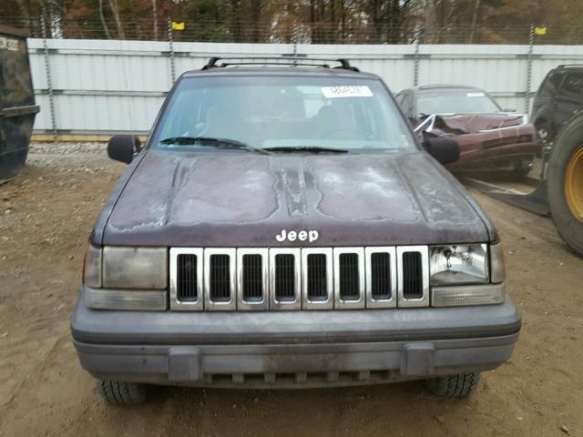 1J4GZ58S7PC675645 - 1993 JEEP GRAND CHER MAROON photo 9