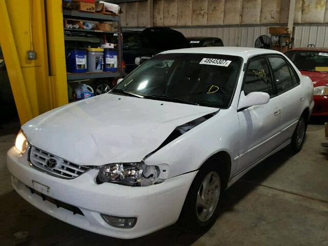 1NXBR12E41Z455789 - 2001 TOYOTA COROLLA CE WHITE photo 2