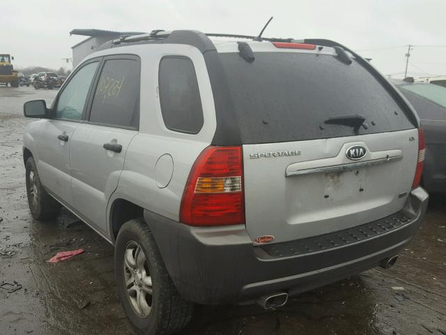 KNDJF723387495493 - 2008 KIA SPORTAGE E SILVER photo 3