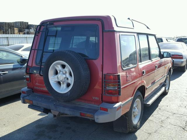 SALJY1242WA754015 - 1998 LAND ROVER DISCOVERY RED photo 4