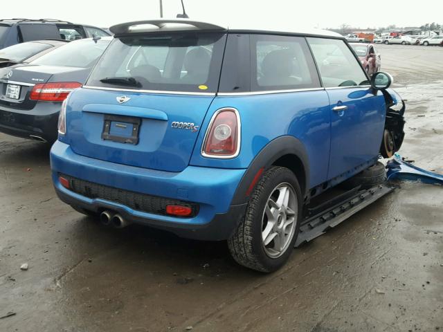 WMWMF7C5XATX45464 - 2010 MINI COOPER S BLUE photo 4