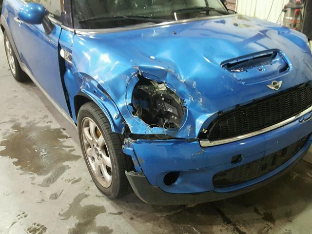 WMWMF73537TT83910 - 2007 MINI COOPER S BLUE photo 10