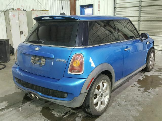 WMWMF73537TT83910 - 2007 MINI COOPER S BLUE photo 4