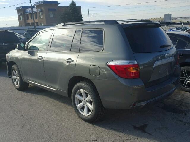 5TDBK3EH8AS032793 - 2010 TOYOTA HIGHLANDER GRAY photo 3