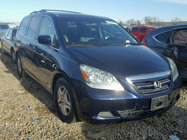 5FNRL38725B006716 - 2005 HONDA ODYSSEY EX BLUE photo 1