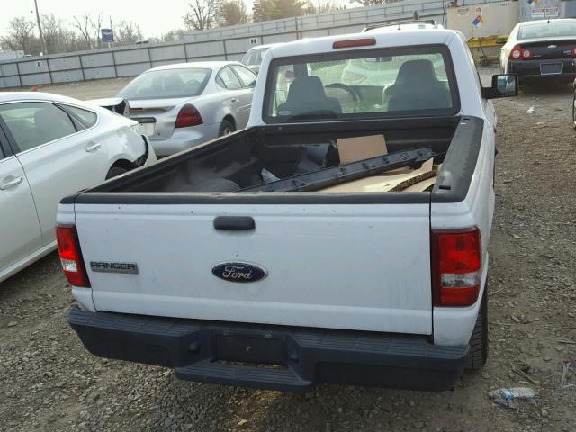 1FTYR10D99PA49154 - 2009 FORD RANGER WHITE photo 6