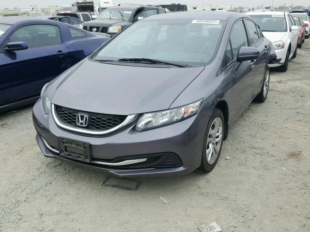 19XFB2F54EE245045 - 2014 HONDA CIVIC LX GRAY photo 2