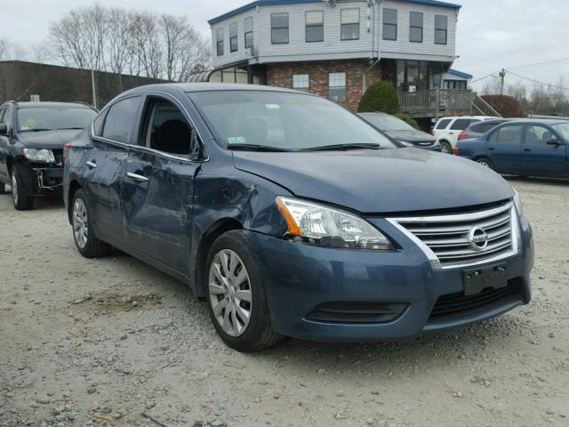 1N4AB7AP1DN909026 - 2013 NISSAN SENTRA S BLUE photo 1