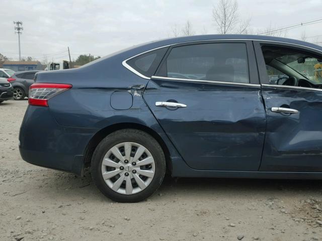 1N4AB7AP1DN909026 - 2013 NISSAN SENTRA S BLUE photo 9