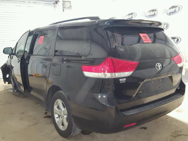 5TDKK3DC8BS072623 - 2011 TOYOTA SIENNA LE BLACK photo 3