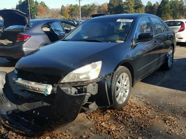 1HGCM66537A061498 - 2007 HONDA ACCORD EX BLACK photo 2