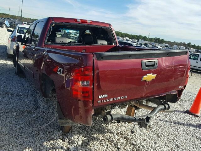 3GCPKTE76DG268732 - 2013 CHEVROLET SILVERADO MAROON photo 3