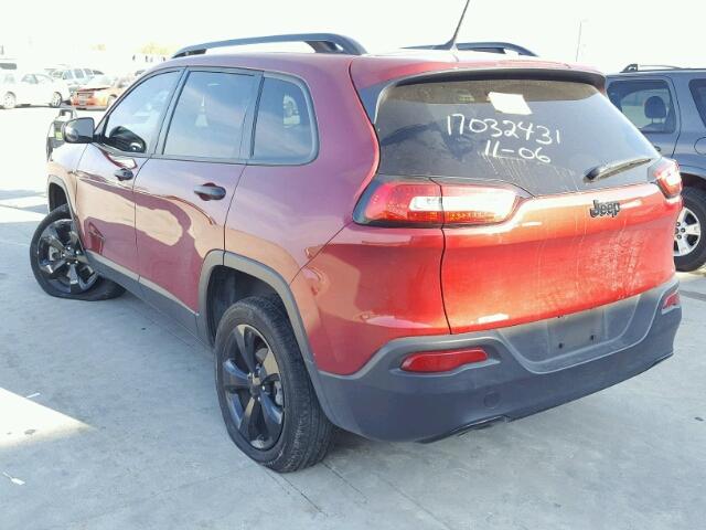 1C4PJLAB3HW640998 - 2017 JEEP CHEROKEE S RED photo 3