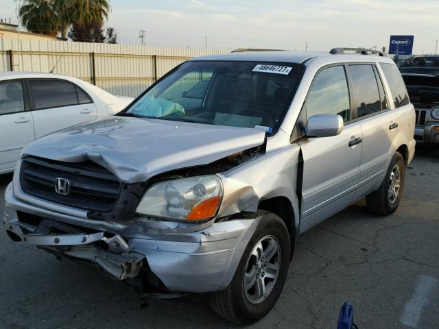 2HKYF18644H542503 - 2004 HONDA PILOT EXL SILVER photo 2