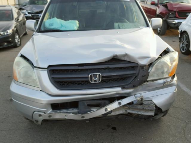 2HKYF18644H542503 - 2004 HONDA PILOT EXL SILVER photo 9