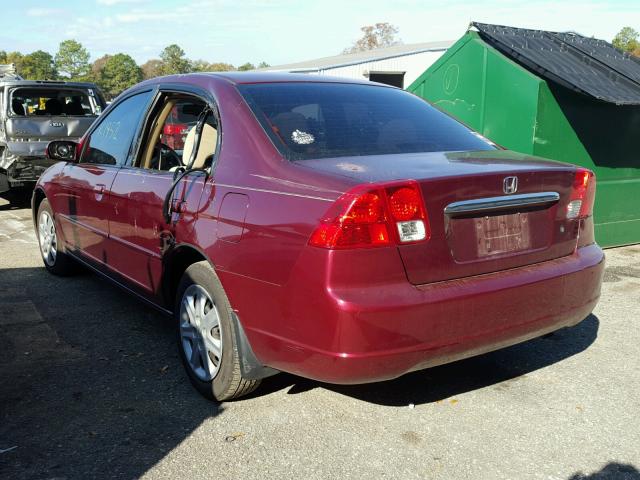 1HGES26713L008242 - 2003 HONDA CIVIC EX ბურგუნდია ფოტო 3