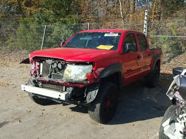 5TELU42N37Z421173 - 2007 TOYOTA TACOMA DOU RED photo 2