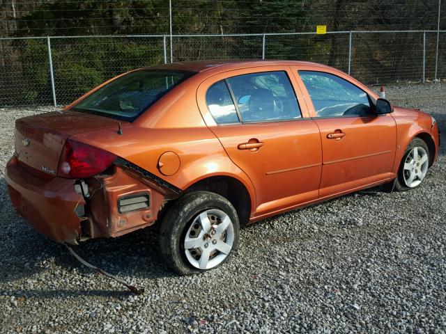 1G1AL55F877184510 - 2007 CHEVROLET COBALT LT ORANGE photo 4