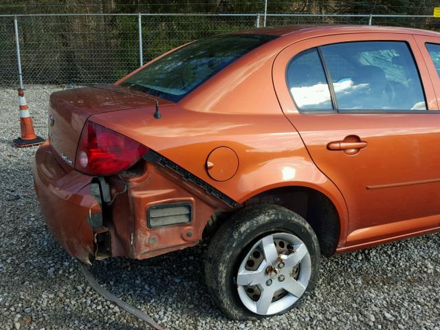 1G1AL55F877184510 - 2007 CHEVROLET COBALT LT ORANGE photo 9