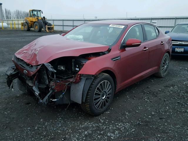 5XXGM4A72DG167499 - 2013 KIA OPTIMA LX RED photo 2