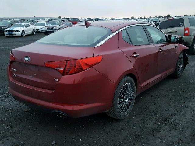 5XXGM4A72DG167499 - 2013 KIA OPTIMA LX RED photo 4