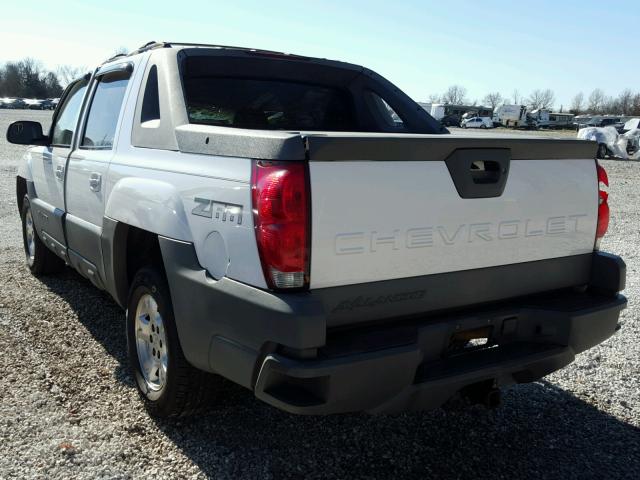 3GNEC13T82G139680 - 2002 CHEVROLET AVALANCHE WHITE photo 3