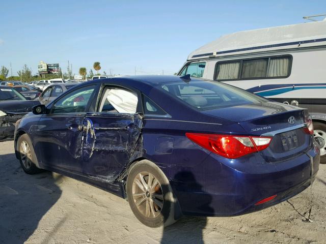 5NPEB4AC3CH346762 - 2012 HYUNDAI SONATA GLS BLUE photo 3