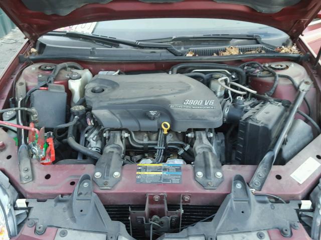 2G1WC583489161443 - 2008 CHEVROLET IMPALA LT RED photo 7