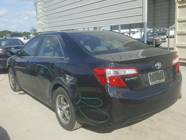 4T1BF1FK9CU588494 - 2012 TOYOTA CAMRY BASE BLACK photo 3